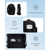 image:imageECOHUB 19 Large Travel Backpack Carry on Luggage Airline Approved Water Resistant Rucksacks Fit 156 Laptop AirTag Pocket Lightweight Casual Daypack 34L BlackBlack