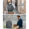 image:imageECOHUB 19 Large Travel Backpack Carry on Luggage Airline Approved Water Resistant Rucksacks Fit 156 Laptop AirTag Pocket Lightweight Casual Daypack 34L BlackGrey2