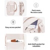 image:imageECOHUB 19 Large Travel Backpack Carry on Luggage Airline Approved Water Resistant Rucksacks Fit 156 Laptop AirTag Pocket Lightweight Casual Daypack 34L BlackBeige