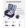 image:imageECOHUB 19 Large Travel Backpack Carry on Luggage Airline Approved Water Resistant Rucksacks Fit 156 Laptop AirTag Pocket Lightweight Casual Daypack 34L BlackBlue3