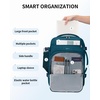 image:imageECOHUB 19 Large Travel Backpack Carry on Luggage Airline Approved Water Resistant Rucksacks Fit 156 Laptop AirTag Pocket Lightweight Casual Daypack 34L BlackBlue Green