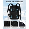 image:imageECOHUB 19 Large Travel Backpack Carry on Luggage Airline Approved Water Resistant Rucksacks Fit 156 Laptop AirTag Pocket Lightweight Casual Daypack 34L BlackBlack