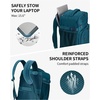 image:imageECOHUB 19 Large Travel Backpack Carry on Luggage Airline Approved Water Resistant Rucksacks Fit 156 Laptop AirTag Pocket Lightweight Casual Daypack 34L BlackBlue Green