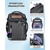 image:imageECOHUB 19 Large Travel Backpack Carry on Luggage Airline Approved Water Resistant Rucksacks Fit 156 Laptop AirTag Pocket Lightweight Casual Daypack 34L BlackDark Grey
