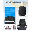 image:imageECOHUB 19 Large Travel Backpack Carry on Luggage Airline Approved Water Resistant Rucksacks Fit 156 Laptop AirTag Pocket Lightweight Casual Daypack 34L BlackBlack2