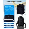 image:imageECOHUB 19 Large Travel Backpack Carry on Luggage Airline Approved Water Resistant Rucksacks Fit 156 Laptop AirTag Pocket Lightweight Casual Daypack 34L BlackBlack3