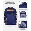 image:imageECOHUB 19 Large Travel Backpack Carry on Luggage Airline Approved Water Resistant Rucksacks Fit 156 Laptop AirTag Pocket Lightweight Casual Daypack 34L BlackBlue3