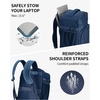 image:imageECOHUB 19 Large Travel Backpack Carry on Luggage Airline Approved Water Resistant Rucksacks Fit 156 Laptop AirTag Pocket Lightweight Casual Daypack 34L BlackBlue2