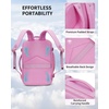 image:imageECOHUB 19 Large Travel Backpack Carry on Luggage Airline Approved Water Resistant Rucksacks Fit 156 Laptop AirTag Pocket Lightweight Casual Daypack 34L BlackPink