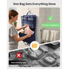 image:imageECOHUB Hanging Travel Closet Portable Luggage Organizer Carryon Packing BagBlackBlue