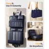 image:imageECOHUB Hanging Travel Closet Portable Luggage Organizer Carryon Packing BagBlackBlue