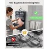 image:imageECOHUB Hanging Travel Closet Portable Luggage Organizer Carryon Packing BagBlackGrey