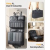 image:imageECOHUB Hanging Travel Closet Portable Luggage Organizer Carryon Packing BagBlackGrey