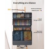 image:imageECOHUB Hanging Travel Closet Portable Luggage Organizer Carryon Packing BagBlackGrey