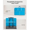 image:imageECOHUB Hanging Travel Closet Portable Luggage Organizer Carryon Packing BagBlackTeal