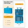 image:imageECOHUB Hanging Travel Closet Portable Luggage Organizer Carryon Packing BagBlackTeal