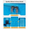 image:imageECOHUB Hanging Travel Closet Portable Luggage Organizer Carryon Packing BagBlackTeal