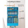 image:imageECOHUB Hanging Travel Closet Portable Luggage Organizer Carryon Packing BagBlackTeal