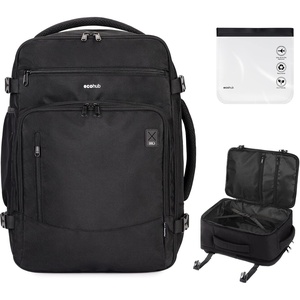image:imageECOHUB 19 Large Travel Backpack Carry on Luggage Airline Approved Water Resistant Rucksacks Fit 156 Laptop AirTag Pocket Lightweight Casual Daypack 34L BlackBlack