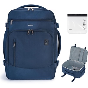 image:imageECOHUB 19 Large Travel Backpack Carry on Luggage Airline Approved Water Resistant Rucksacks Fit 156 Laptop AirTag Pocket Lightweight Casual Daypack 34L BlackBlue2
