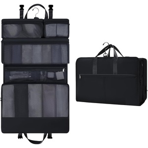 image:imageECOHUB Hanging Travel Closet Portable Luggage Organizer Carryon Packing BagBlackBlack