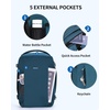 image:imageECOHUB 30L Travel Backpack Flight Approved Bag for Men amp Women Fits 173 Laptop Weekend Daypack for Work College amp Trips GreyBlue Green