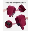 image:imageECOHUB Small Crossbody Bags for Women Men AntiTheft RFID Blocking Sling Backpack with Sturdy SBS Zippers Water Resistant Chest Shoulder Bag Daypack with 9 Pockets Travel Work Hiking TealRed