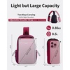 image:imageECOHUB Small Crossbody Bags for Women Men AntiTheft RFID Blocking Sling Backpack with Sturdy SBS Zippers Water Resistant Chest Shoulder Bag Daypack with 9 Pockets Travel Work Hiking TealRed