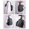 image:imageECOHUB Small Crossbody Bags for Women Men AntiTheft RFID Blocking Sling Backpack with Sturdy SBS Zippers Water Resistant Chest Shoulder Bag Daypack with 9 Pockets Travel Work Hiking TealGrey
