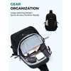 image:imageECOHUB Small Crossbody Bags for Women Men AntiTheft RFID Blocking Sling Backpack with Sturdy SBS Zippers Water Resistant Chest Shoulder Bag Daypack with 9 Pockets Travel Work Hiking TealSmallblack