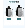 image:imageECOHUB Small Crossbody Bags for Women Men AntiTheft RFID Blocking Sling Backpack with Sturdy SBS Zippers Water Resistant Chest Shoulder Bag Daypack with 9 Pockets Travel Work Hiking TealSmallblack