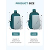 image:imageECOHUB Small Crossbody Bags for Women Men AntiTheft RFID Blocking Sling Backpack with Sturdy SBS Zippers Water Resistant Chest Shoulder Bag Daypack with 9 Pockets Travel Work Hiking TealSmallturquoise