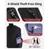 image:imageECOHUB Small Crossbody Bags for Women Men AntiTheft RFID Blocking Sling Backpack with Sturdy SBS Zippers Water Resistant Chest Shoulder Bag Daypack with 9 Pockets Travel Work Hiking TealBlack