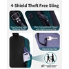 image:imageECOHUB Small Crossbody Bags for Women Men AntiTheft RFID Blocking Sling Backpack with Sturdy SBS Zippers Water Resistant Chest Shoulder Bag Daypack with 9 Pockets Travel Work Hiking TealTurquoise