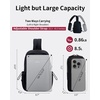 image:imageECOHUB Small Crossbody Bags for Women Men AntiTheft RFID Blocking Sling Backpack with Sturdy SBS Zippers Water Resistant Chest Shoulder Bag Daypack with 9 Pockets Travel Work Hiking TealBlack