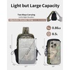 image:imageECOHUB Small Crossbody Bags for Women Men AntiTheft RFID Blocking Sling Backpack with Sturdy SBS Zippers Water Resistant Chest Shoulder Bag Daypack with 9 Pockets Travel Work Hiking TealCamouflage