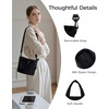 image:imageECOHUB Small Crossbody Bags for Women Mini Tote Travel Purse Cute Corduroy Shoulder Handbag Wallet with RFID Blocking SlotsBlack