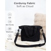 image:imageECOHUB Small Crossbody Bags for Women Mini Tote Travel Purse Cute Corduroy Shoulder Handbag Wallet with RFID Blocking SlotsBlack
