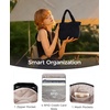 image:imageECOHUB Small Crossbody Bags for Women Mini Tote Travel Purse Cute Corduroy Shoulder Handbag Wallet with RFID Blocking SlotsBlack