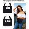 image:imageECOHUB Small Crossbody Bags for Women Mini Tote Travel Purse Cute Corduroy Shoulder Handbag Wallet with RFID Blocking SlotsBlack