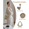 image:imageECOHUB Small Crossbody Bags for Women Mini Tote Travel Purse Cute Corduroy Shoulder Handbag Wallet with RFID Blocking SlotsDune Khaki