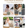 image:imageECOHUB Small Crossbody Bags for Women Mini Tote Travel Purse Cute Corduroy Shoulder Handbag Wallet with RFID Blocking SlotsDune Khaki