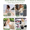 image:imageECOHUB Small Crossbody Bags for Women Mini Tote Travel Purse Cute Corduroy Shoulder Handbag Wallet with RFID Blocking SlotsGreen