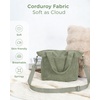 image:imageECOHUB Small Crossbody Bags for Women Mini Tote Travel Purse Cute Corduroy Shoulder Handbag Wallet with RFID Blocking SlotsGreen