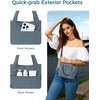 image:imageECOHUB Small Crossbody Bags for Women Mini Tote Travel Purse Cute Corduroy Shoulder Handbag Wallet with RFID Blocking SlotsHaze Blue