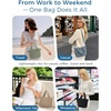 image:imageECOHUB Small Crossbody Bags for Women Mini Tote Travel Purse Cute Corduroy Shoulder Handbag Wallet with RFID Blocking SlotsHaze Blue