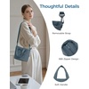 image:imageECOHUB Small Crossbody Bags for Women Mini Tote Travel Purse Cute Corduroy Shoulder Handbag Wallet with RFID Blocking SlotsHaze Blue