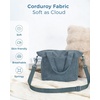 image:imageECOHUB Small Crossbody Bags for Women Mini Tote Travel Purse Cute Corduroy Shoulder Handbag Wallet with RFID Blocking SlotsHaze Blue