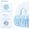 image:imageECOHUB Small Gym Bag for Women Mini Gym Duffle Bag with Wet Compartment Bowknot Sports Bag Cute Gym Tote Bag Dance Yoga Workout Travel Bags Gray Leopard PrintLight Blue