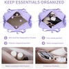 image:imageECOHUB Small Gym Bag for Women Mini Gym Duffle Bag with Wet Compartment Bowknot Sports Bag Cute Gym Tote Bag Dance Yoga Workout Travel Bags Gray Leopard PrintLavender